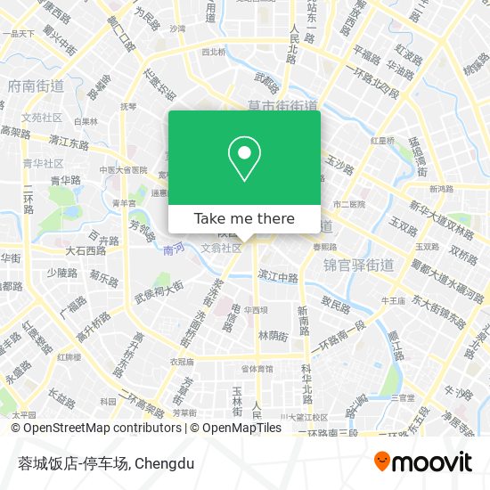 蓉城饭店-停车场 map