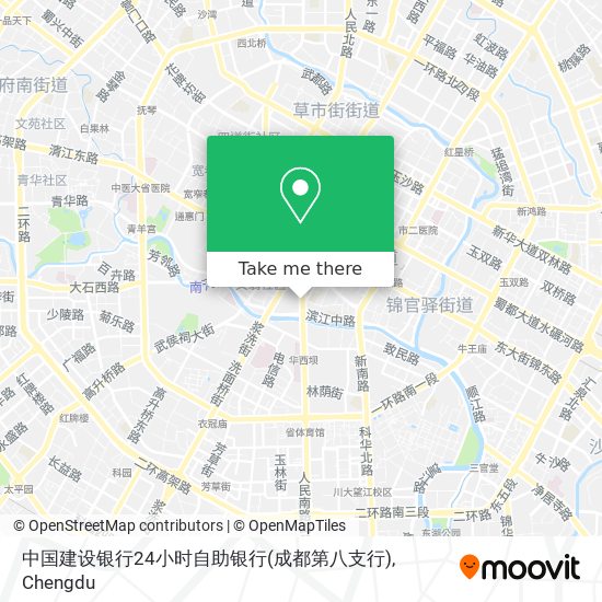 中国建设银行24小时自助银行(成都第八支行) map