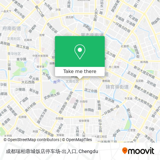 成都瑞柏蓉城饭店停车场-出入口 map