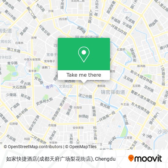 如家快捷酒店(成都天府广场梨花街店) map