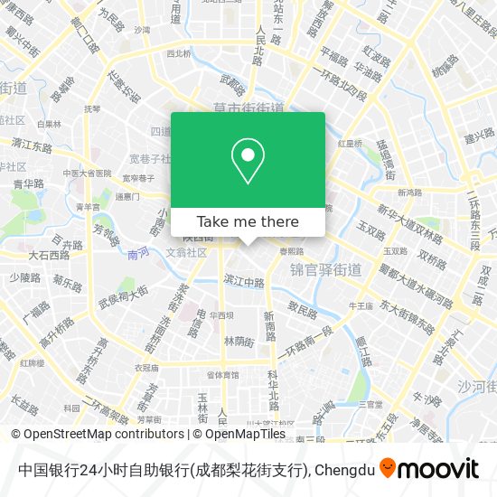 中国银行24小时自助银行(成都梨花街支行) map