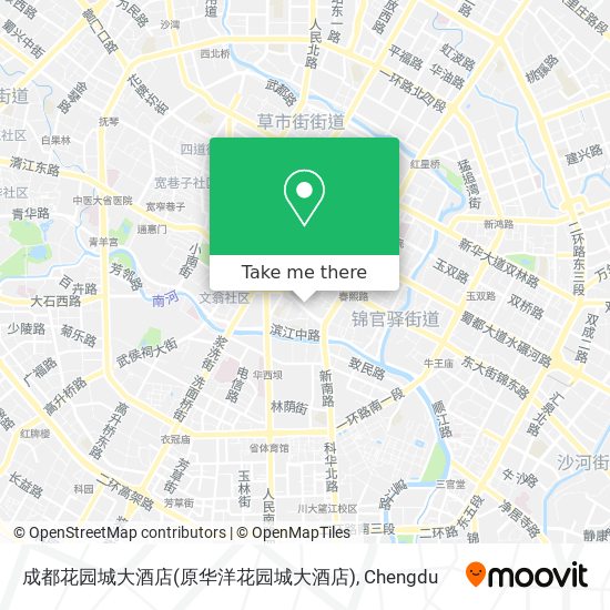 成都花园城大酒店(原华洋花园城大酒店) map