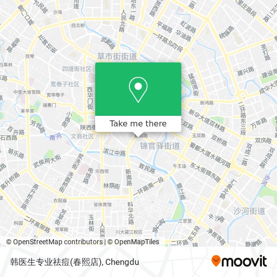 韩医生专业祛痘(春熙店) map