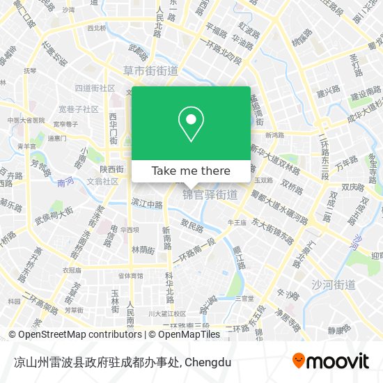 凉山州雷波县政府驻成都办事处 map