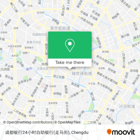 成都银行24小时自助银行(走马街) map