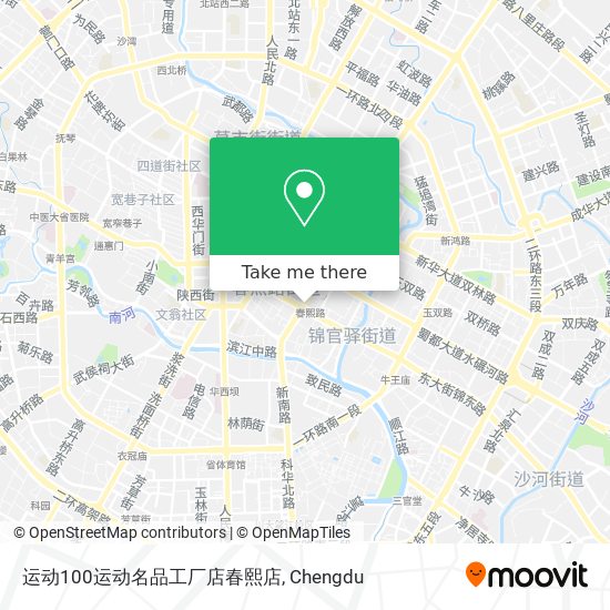 运动100运动名品工厂店春熙店 map