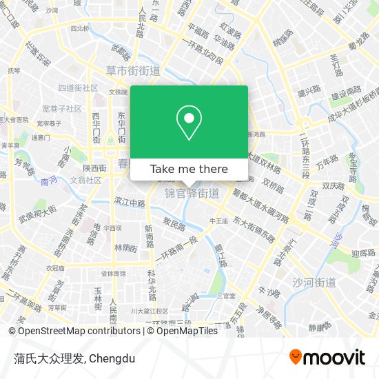 蒲氏大众理发 map