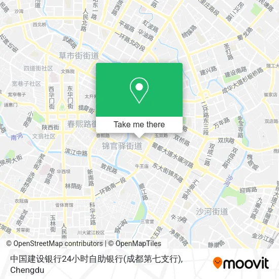 中国建设银行24小时自助银行(成都第七支行) map