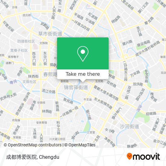 成都博爱医院 map