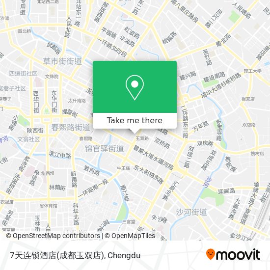 7天连锁酒店(成都玉双店) map