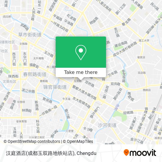 汉庭酒店(成都玉双路地铁站店) map