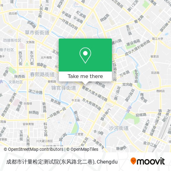 成都市计量检定测试院(东风路北二巷) map