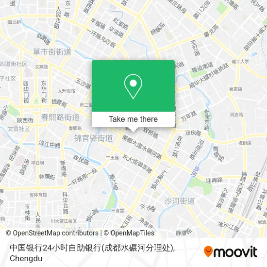 中国银行24小时自助银行(成都水碾河分理处) map