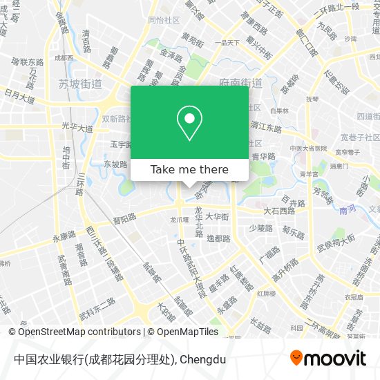 中国农业银行(成都花园分理处) map
