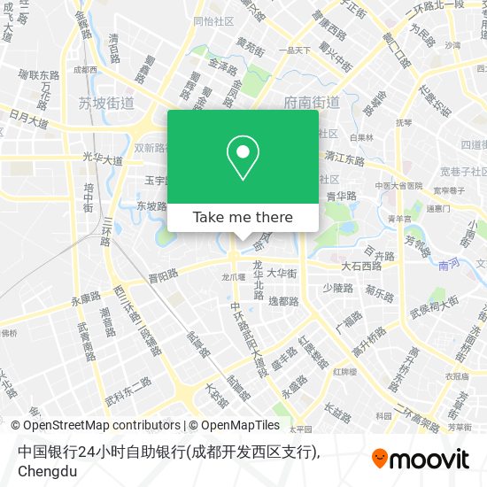 中国银行24小时自助银行(成都开发西区支行) map