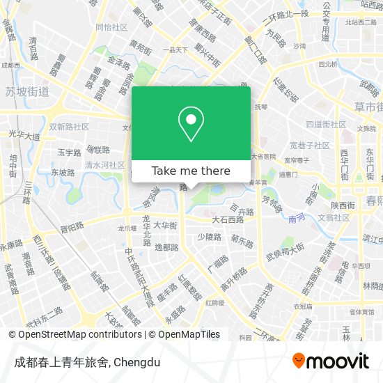 成都春上青年旅舍 map