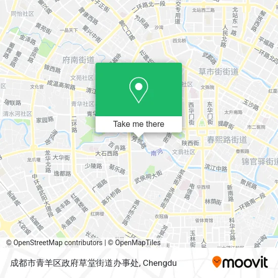 成都市青羊区政府草堂街道办事处 map