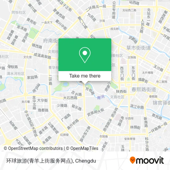 环球旅游(青羊上街服务网点) map