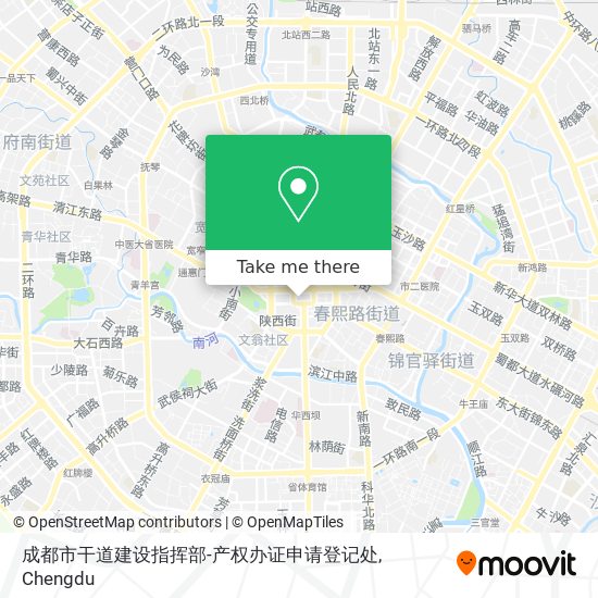 成都市干道建设指挥部-产权办证申请登记处 map
