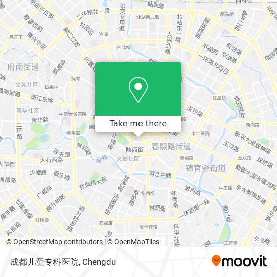 成都儿童专科医院 map