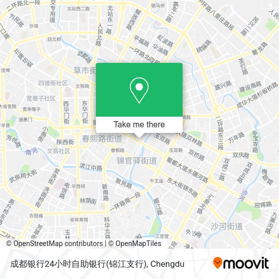 成都银行24小时自助银行(锦江支行) map
