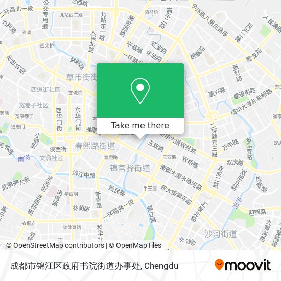 成都市锦江区政府书院街道办事处 map