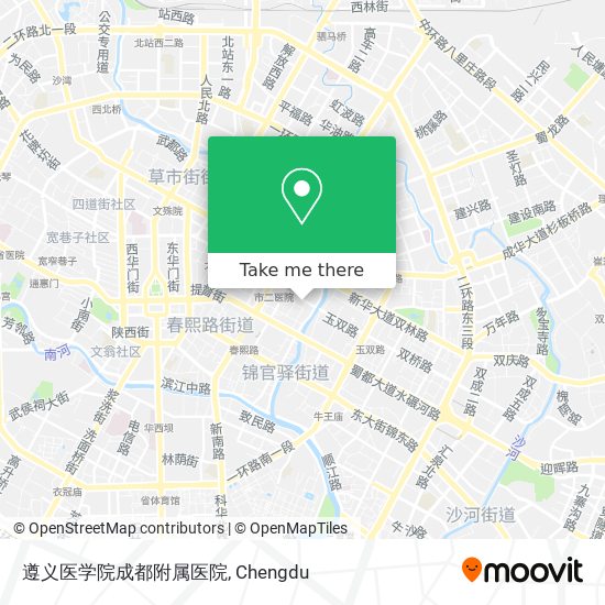 遵义医学院成都附属医院 map