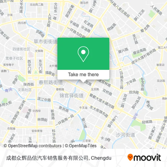 成都众辉品信汽车销售服务有限公司 map