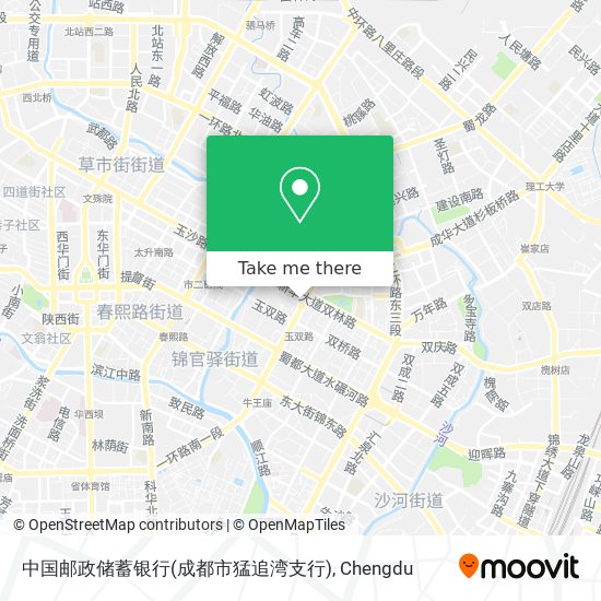 中国邮政储蓄银行(成都市猛追湾支行) map