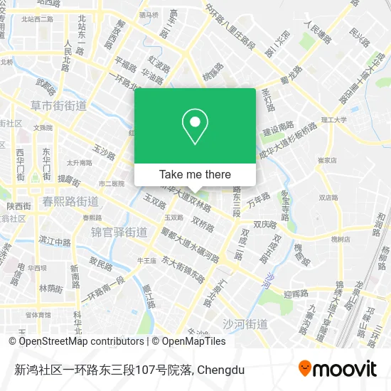 新鸿社区一环路东三段107号院落 map