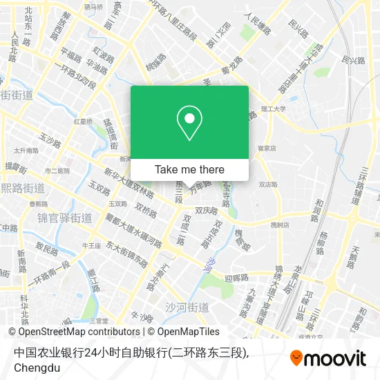 中国农业银行24小时自助银行(二环路东三段) map