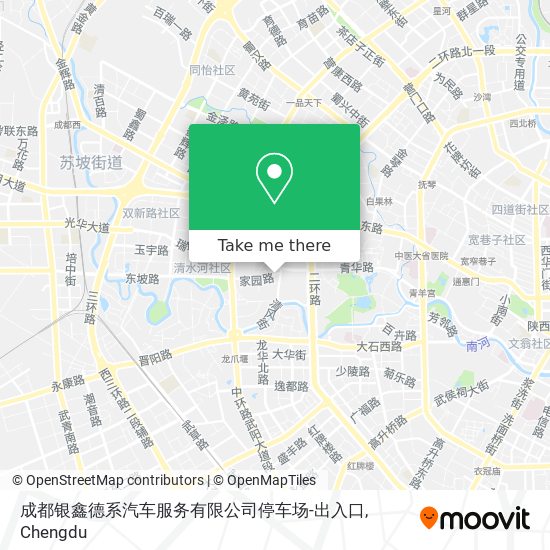 成都银鑫德系汽车服务有限公司停车场-出入口 map