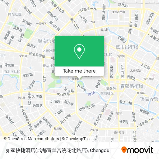如家快捷酒店(成都青羊宫浣花北路店) map