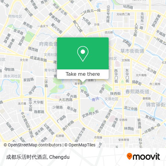成都乐活时代酒店 map