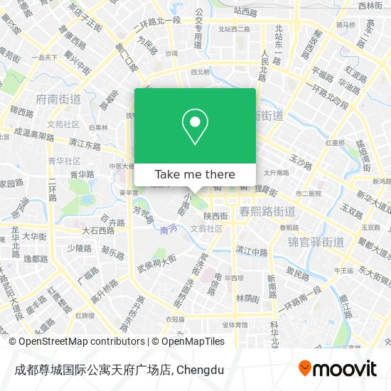 成都尊城国际公寓天府广场店 map