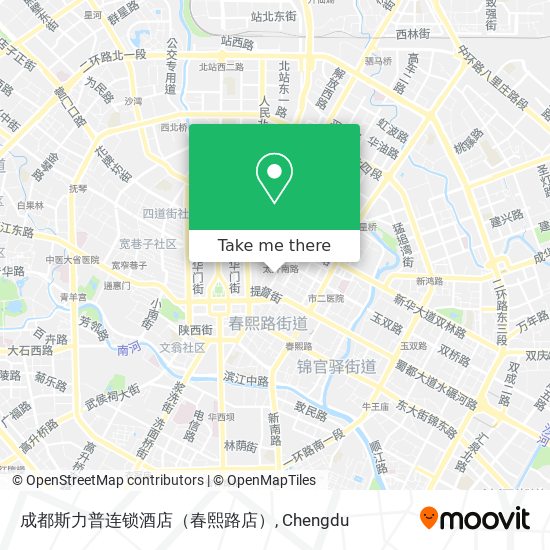 成都斯力普连锁酒店（春熙路店） map