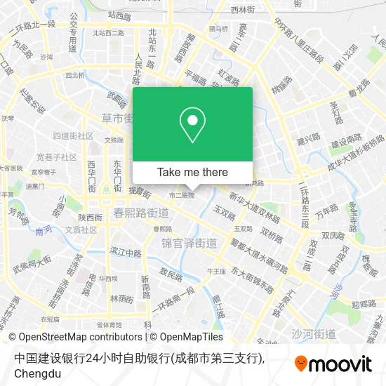 中国建设银行24小时自助银行(成都市第三支行) map