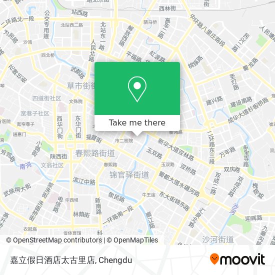 嘉立假日酒店太古里店 map