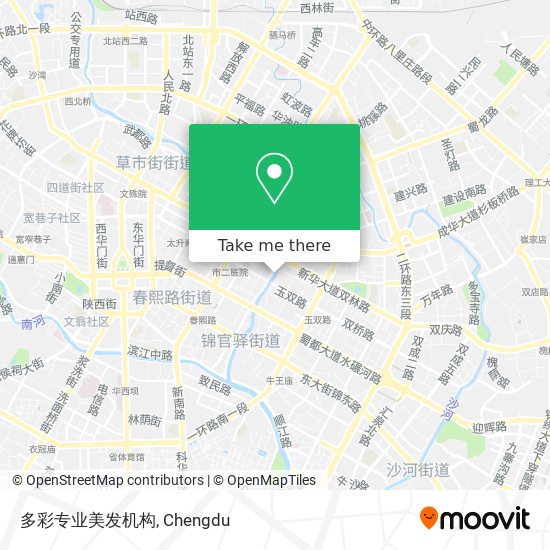 多彩专业美发机构 map
