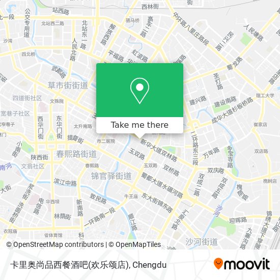 卡里奥尚品西餐酒吧(欢乐颂店) map