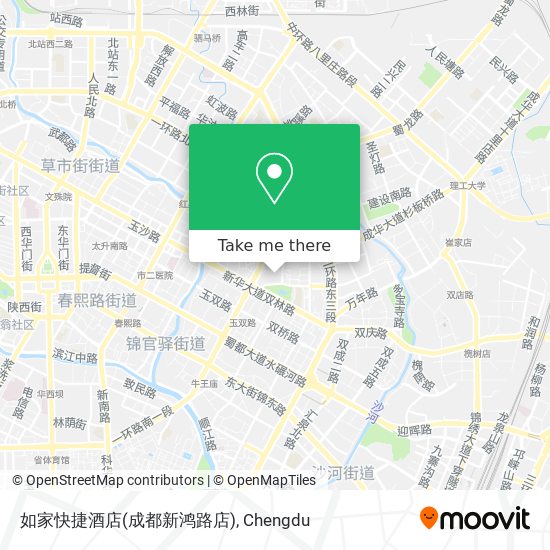 如家快捷酒店(成都新鸿路店) map