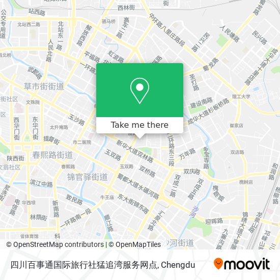 四川百事通国际旅行社猛追湾服务网点 map