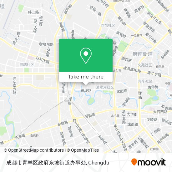 成都市青羊区政府东坡街道办事处 map