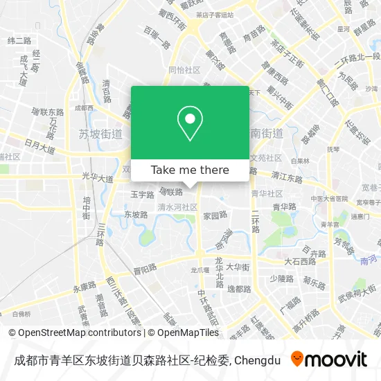 成都市青羊区东坡街道贝森路社区-纪检委 map