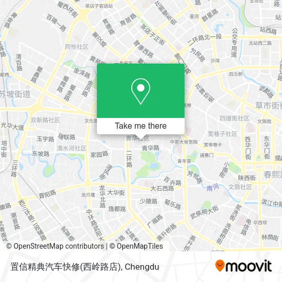 置信精典汽车快修(西岭路店) map