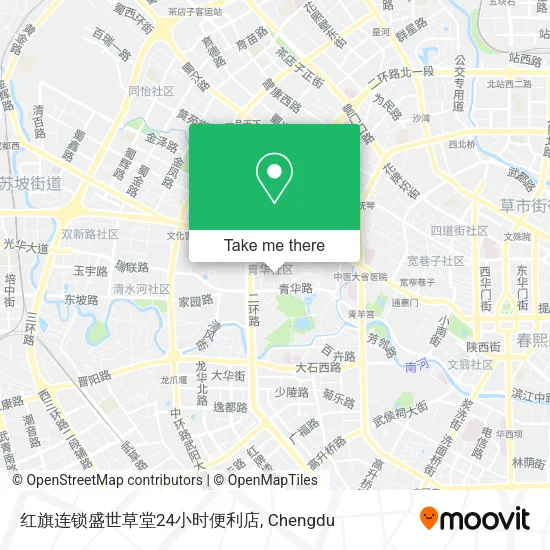 红旗连锁盛世草堂24小时便利店 map