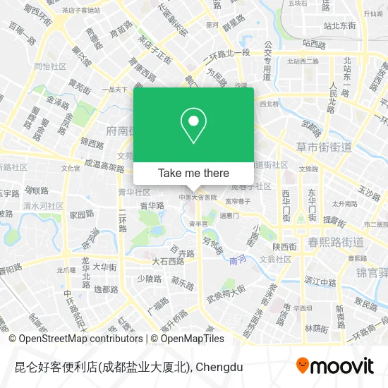 昆仑好客便利店(成都盐业大厦北) map