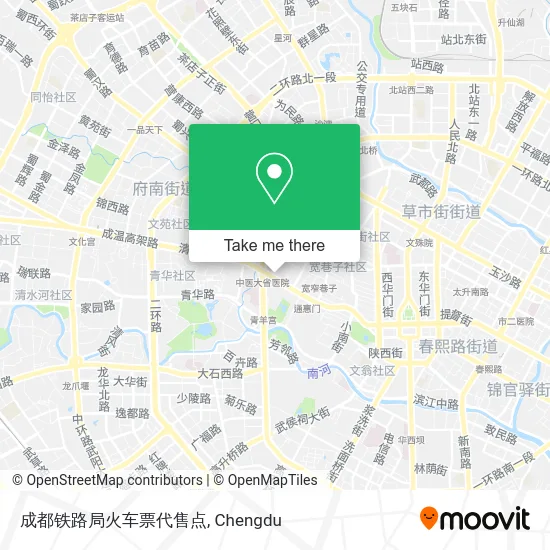 成都铁路局火车票代售点 map