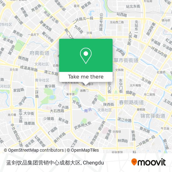蓝剑饮品集团营销中心成都大区 map