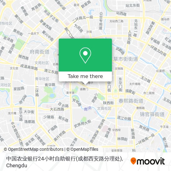 中国农业银行24小时自助银行(成都西安路分理处) map